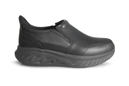 BLACK EASY ON SOFT TOE SLIP-ON - GG1400