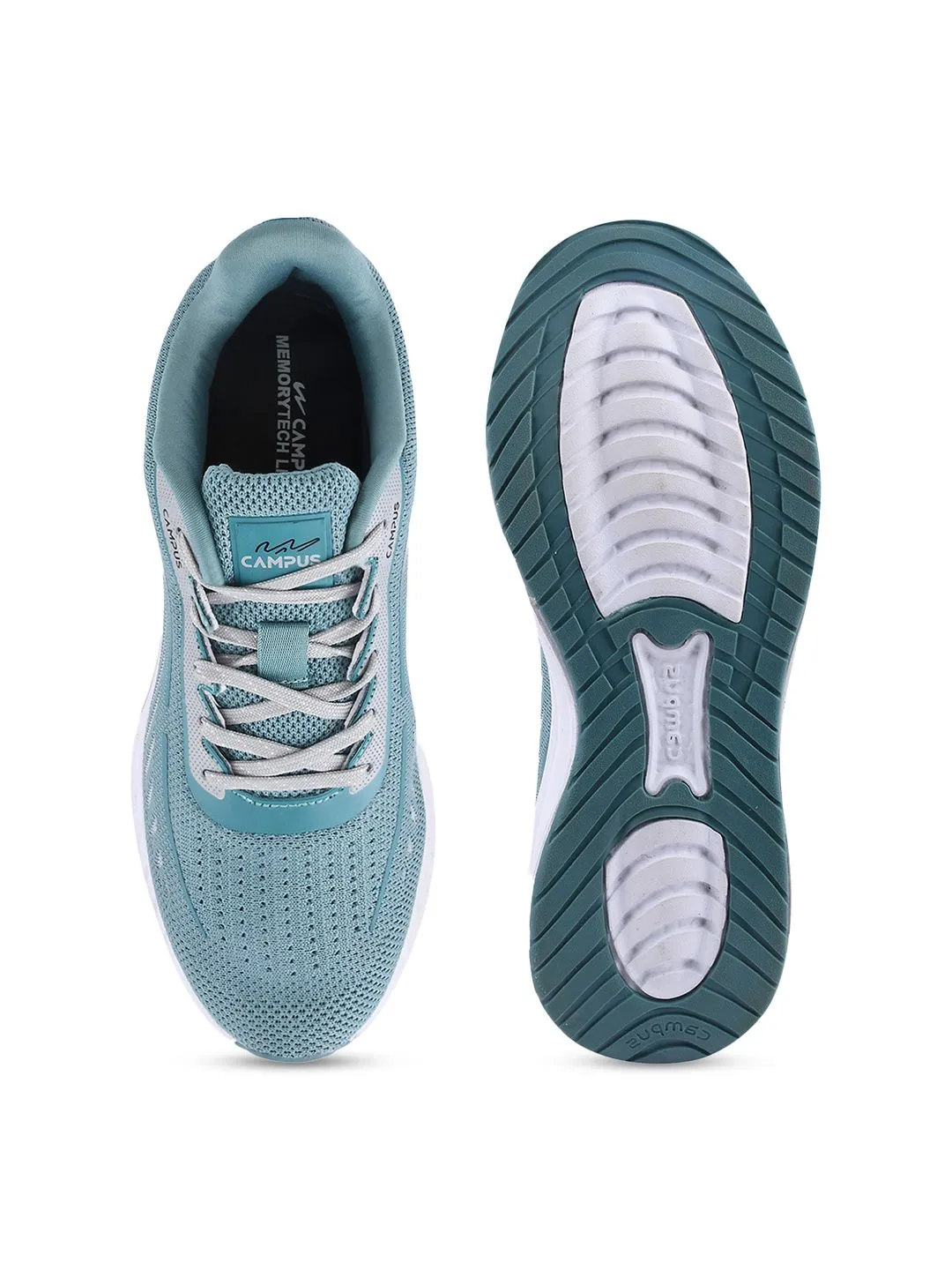 Campus Men Green Mesh Running Shoes