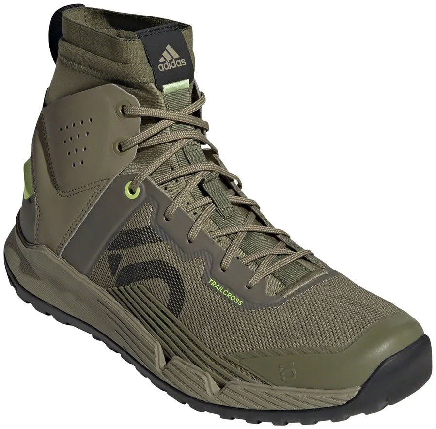 Five Ten Five Ten Trailcross Mid Pro Flat Shoe - Men's, Orbit Green/Core Black/Pulse Lime