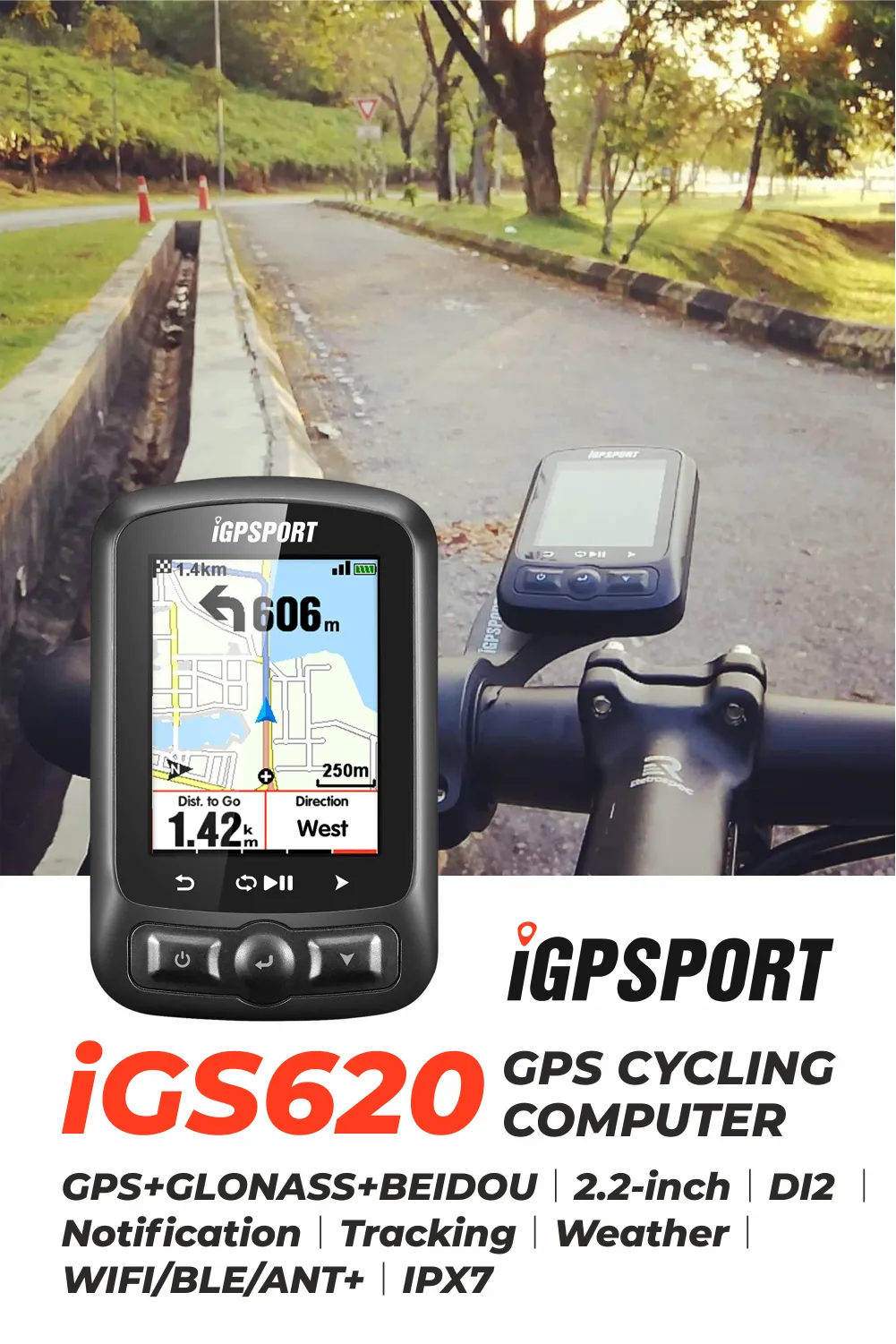 iGPSPORT iGS620 GPS Cycling Computer