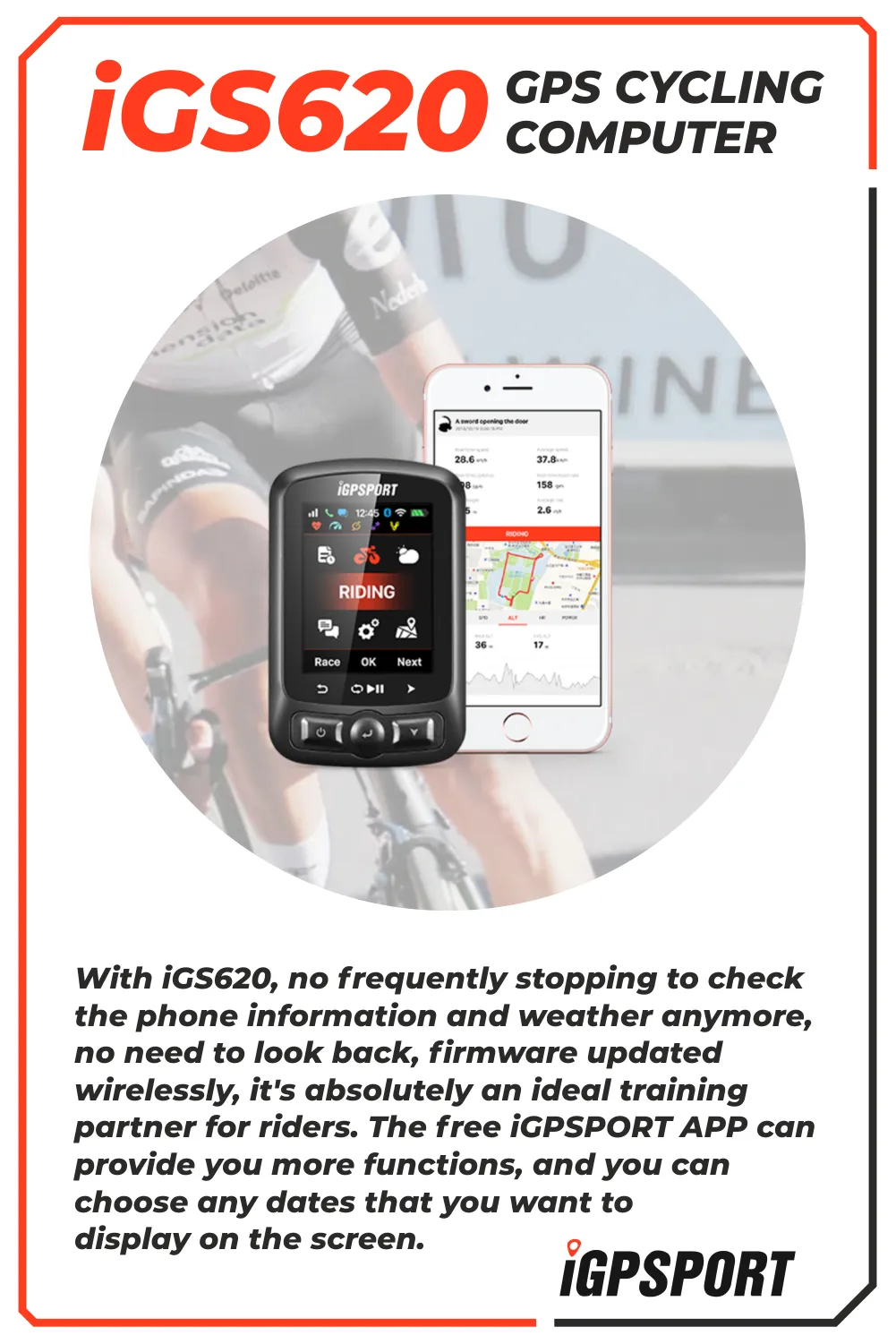 iGPSPORT iGS620 GPS Cycling Computer