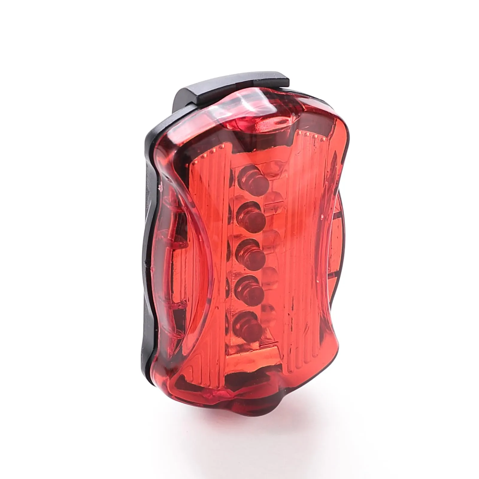 Kuber Industries Cycling Safety Lights|Bicycle Light Battery Powered|Fits On Any Road Bikes-Pack of 6 (Red & Black)