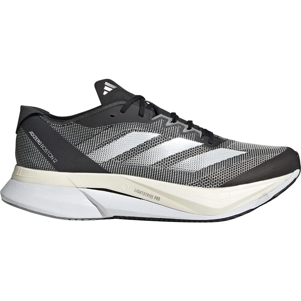 Men’s Adizero Boston 12 (Black/Footwear White/Carbon)