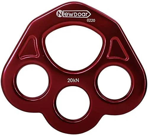 NewDoar Descender Plate 30/40KN Paw Rigging Plate 4/5 Holes Rock Climbing Gear