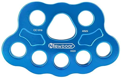 NewDoar Descender Plate 30/40KN Paw Rigging Plate 4/5 Holes Rock Climbing Gear