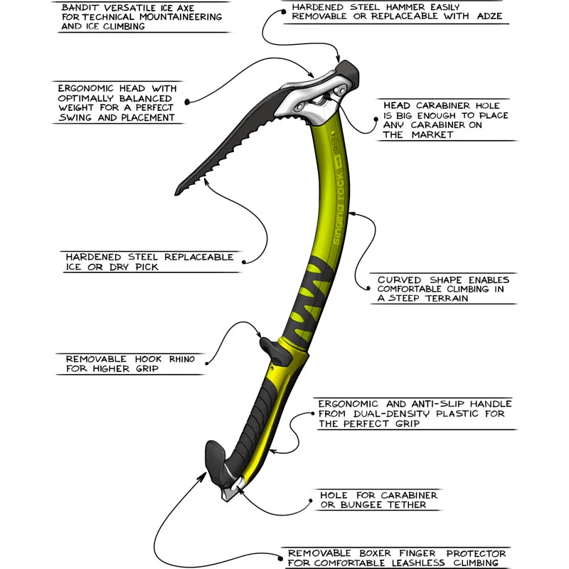 Singing Rock Bandit Ice Axe With Hammer