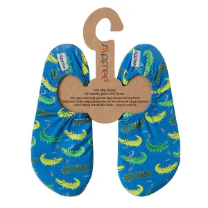 Slipfree Non-Slip Beach Shoes Alligator Blue Aqua Sock Sun Safe Grippy Soles