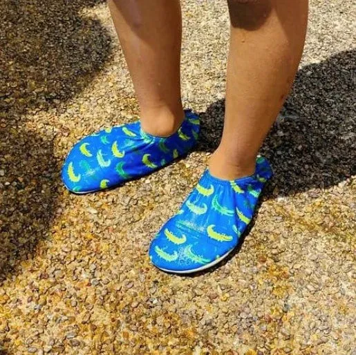 Slipfree Non-Slip Beach Shoes Alligator Blue Aqua Sock Sun Safe Grippy Soles