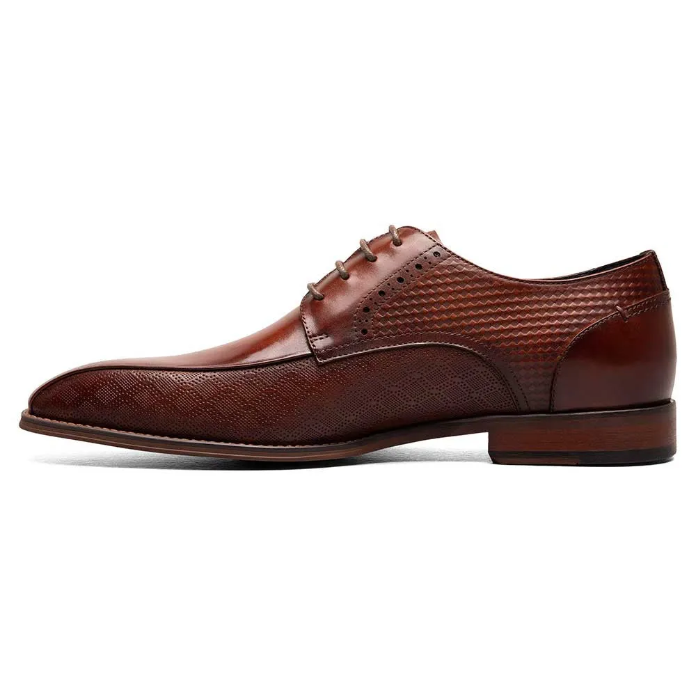 Stacy Adams Simmons Cognac Men’s Bike Toe Lace-Up Shoes