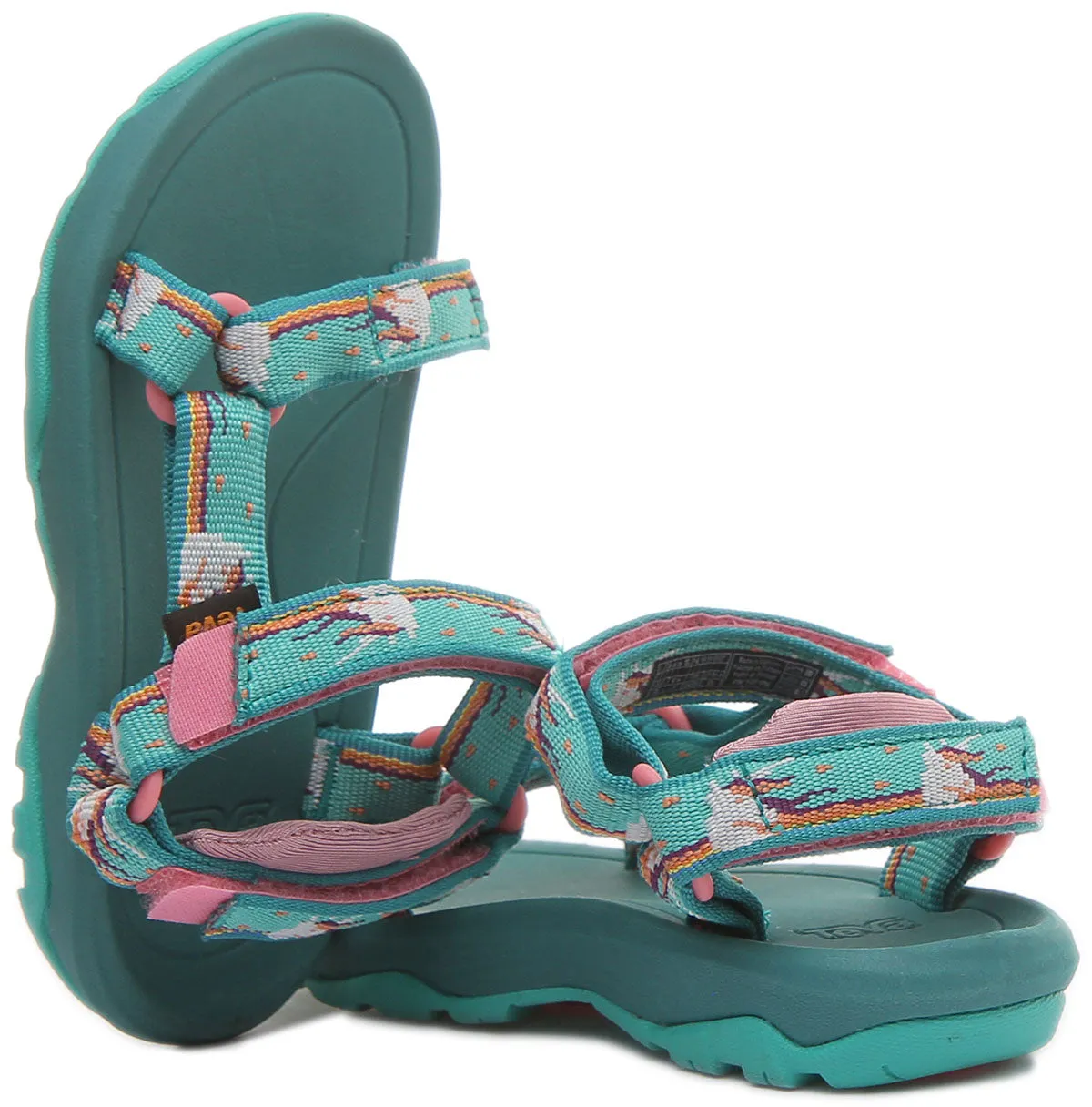 Teva Hurricane Xlt2 in Green Pink For Toddler