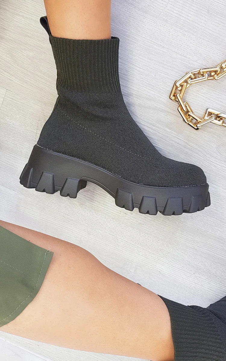 Women's Chunky Sock Boots