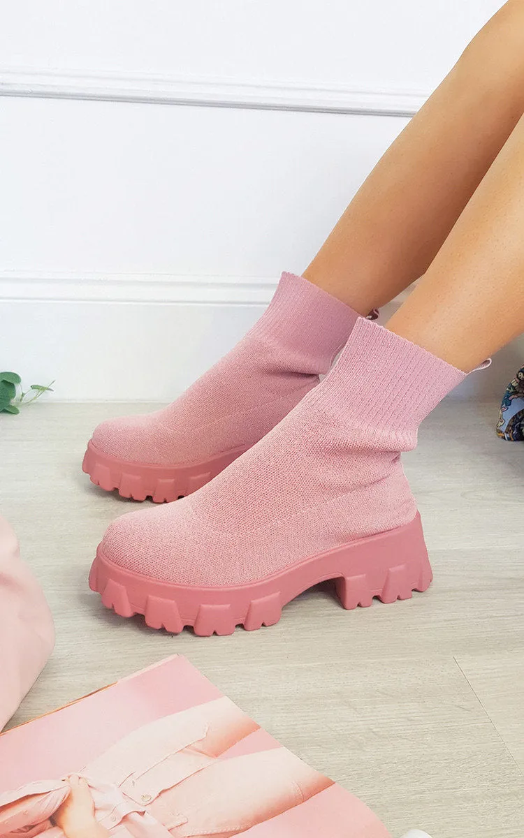 Women's Chunky Sock Boots